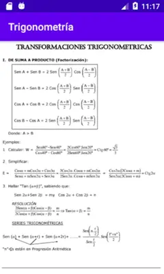 Trigonometría Preuniversitario android App screenshot 0